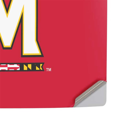 University of Maryland Collegiate Text Red PS5 Pro Console Skin